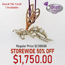 14k Solid White/ Yellow Gold 4 Diamond "Original" Pendant TN-11448