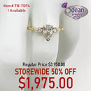 14k Solid Yellow Gold 3 Lab Diamond Ring TN-11394