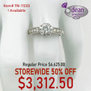 14k Solid White Gold Diamond Ring TN-11233