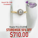 10k Solid Yellow Gold Diamond Ring TN-11185