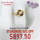 14k Solid Yellow Gold Diamond Ring TN-11230