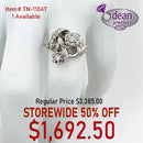 14k Solid White Gold Diamond Ring TN-11047