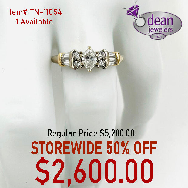 14k Solid Yellow/ White Gold Diamond Ring TN-11054