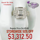14k Solid White Gold Diamond Ring TN-11066