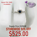10k Solid White Gold Ceylon Sapphire Ring TN-11085