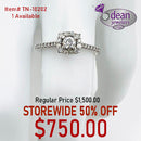 10k Solid White Gold 30 Diamond Ring TN-10202
