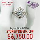 14k Solid White Gold Lab Diamond Ring TN-11181