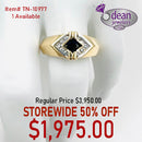 14k Solid Yellow Gold Sapphire /10 Diamond Ring TN-10977