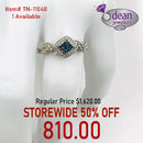 10k Solid White Gold Diamond Ring TN-11040