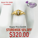 10k Solid Yellow Gold Diamond Ring TN-10885