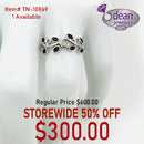 10k Solid White Gold 8 Sapphire Ring TN-10869