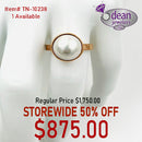 14k Solid Rose Gold Mabe' Pearl Hand Engraved by Dean Jewelers TN-10238