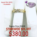 10k Solid Yellow Gold 3 Diamond Ring TN-10572