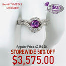 14k Solid White Gold 1 Sapphire 33 Diamond Ring TN-10243