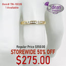10k Solid Yellow Gold 9 Diamond Ring TN-10028