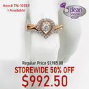 10k Solid Rose Gold Diamond (Set) Rings TN-10559