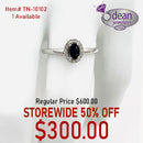 10k Solid White Gold Sapphire and Diamond Ring TN-10102