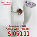 14k Solid White Gold Sapphire Diamond Ring TN-10733
