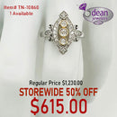 10K Solid White and Yellow Gold Diamond Ring TN-10860