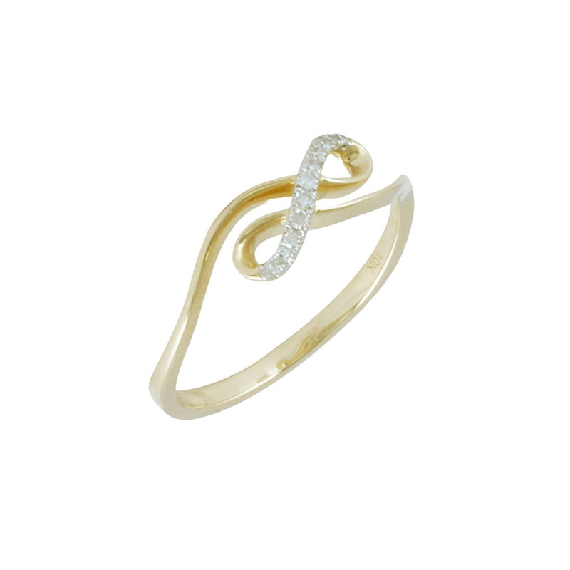 Solid 10K Yellow Gold Fancy Diamond Ring TN10033