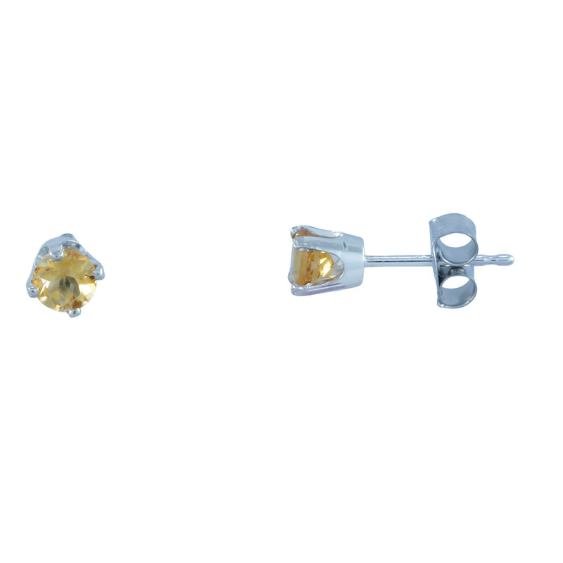 Solid 14K White Gold Fancy Citrine  Earrings TN10077