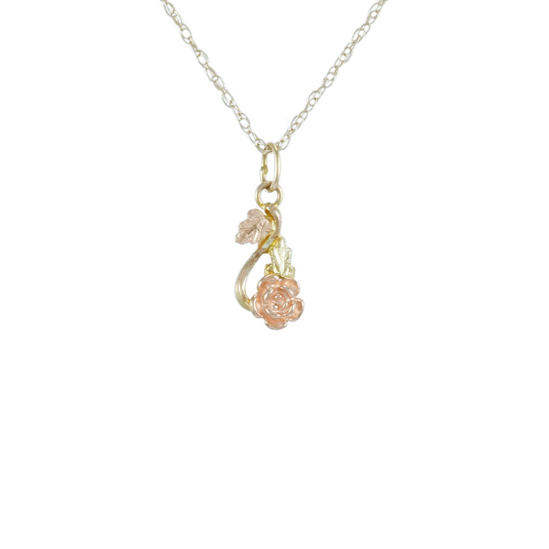 Solid 10K Yellow/Rose Gold Fancy Necklace TN10183