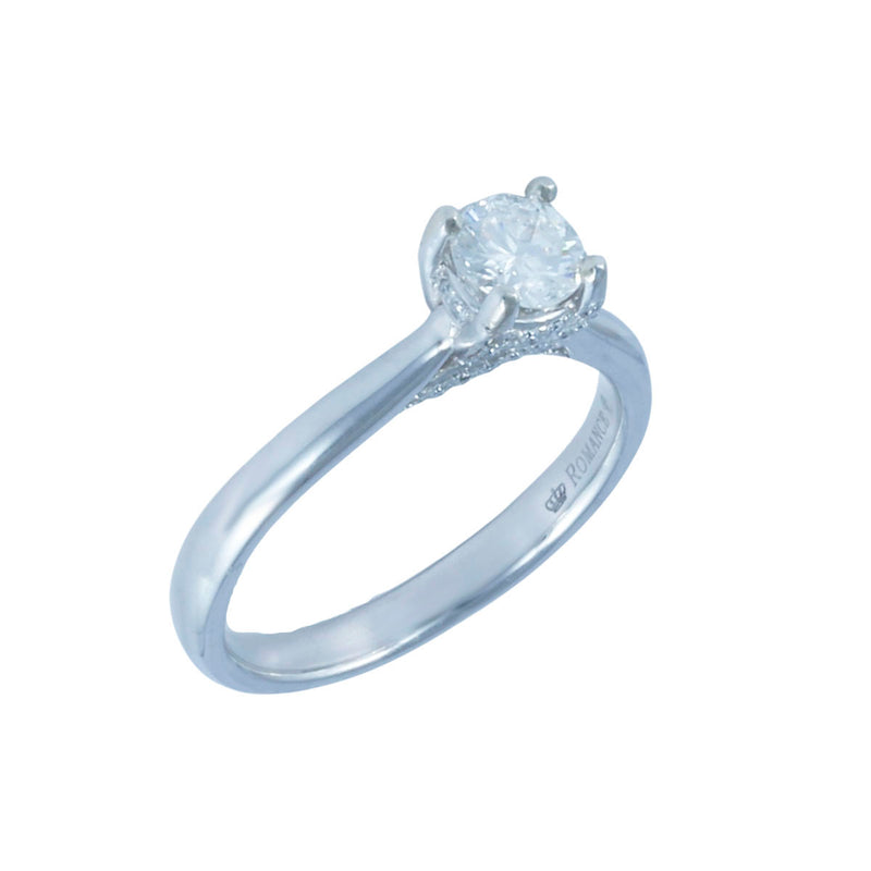 Solid 14K White Gold Fancy Diamond Ring TN10260