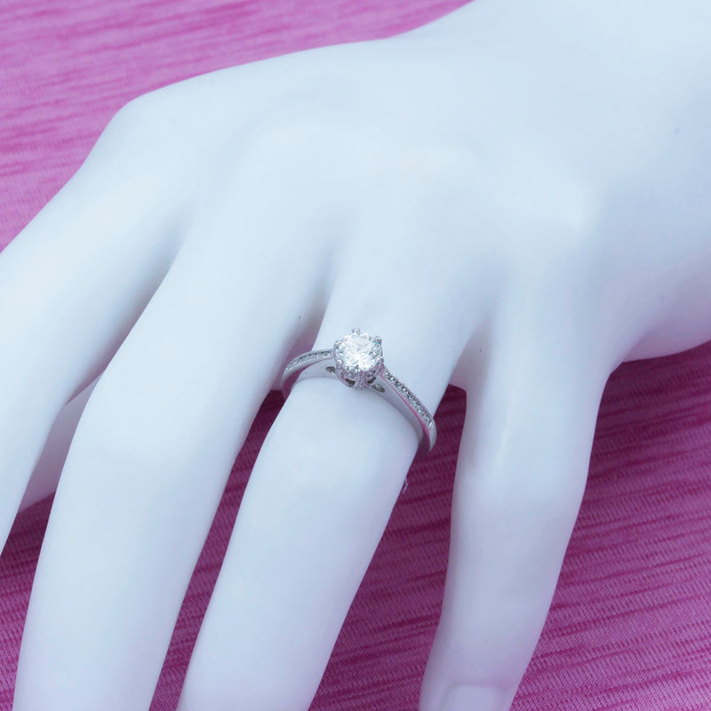 Solid Platinum Fancy Diamond Tacori Brand Engagement Ring TN10261