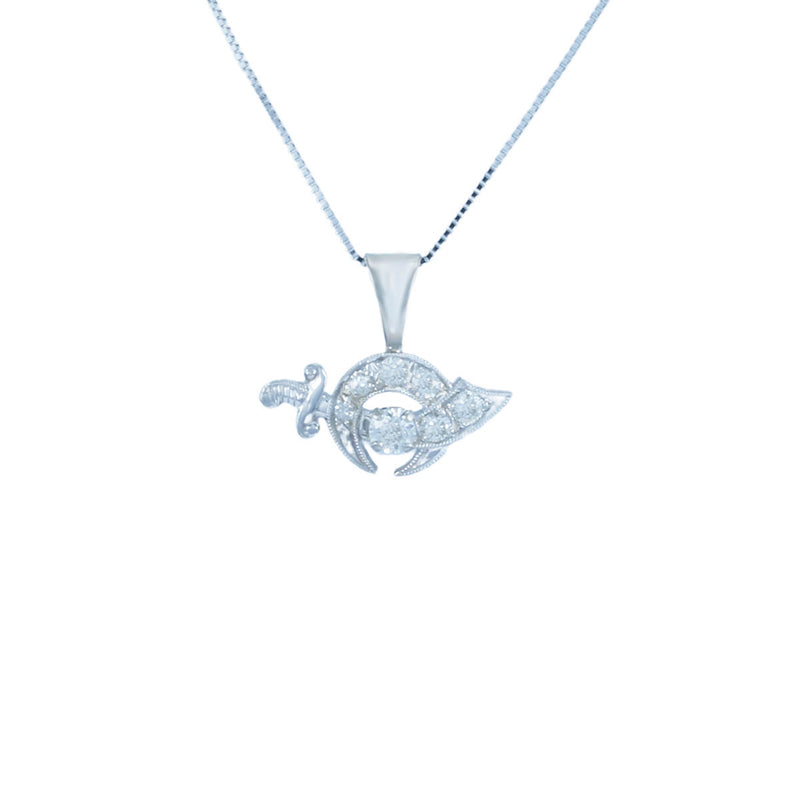 Solid 14K White Gold Fancy Diamond Necklace TN10294