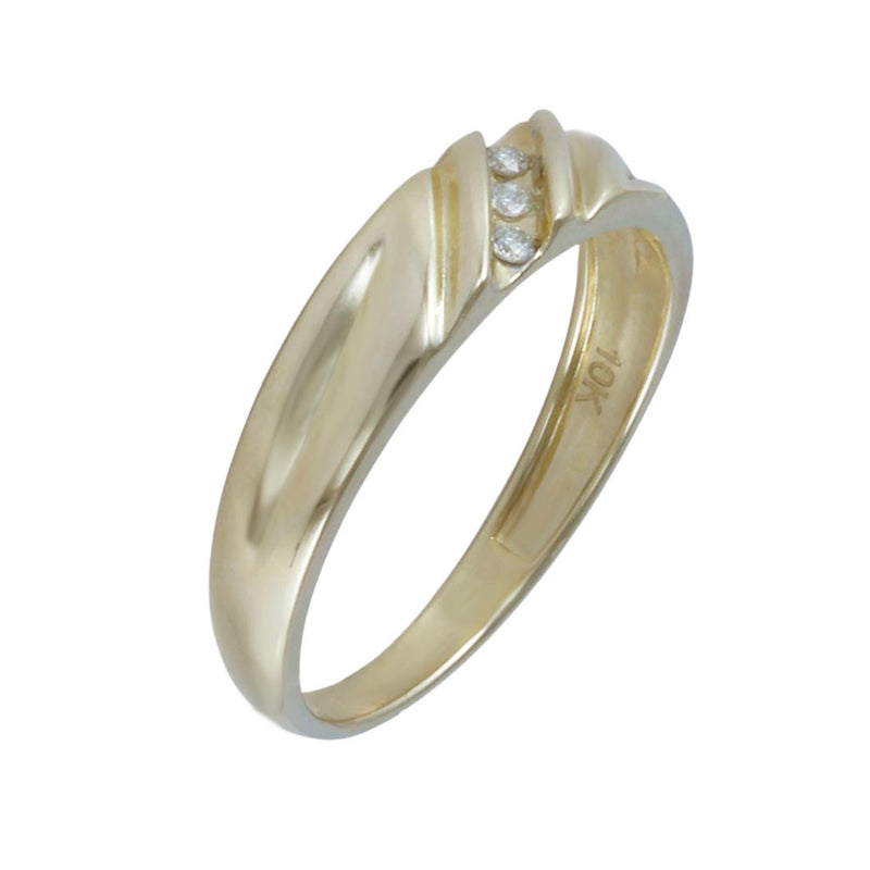 Solid 10K Yellow Gold Fancy Diamond Ring TN10572