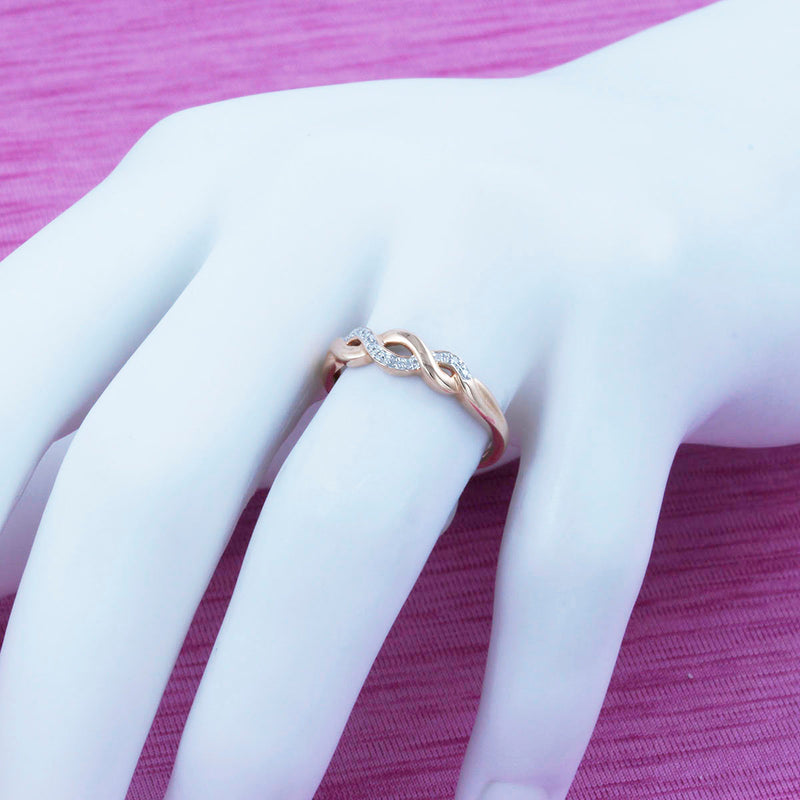 Solid 10K Rose Gold Fancy Diamond Ring TN10575