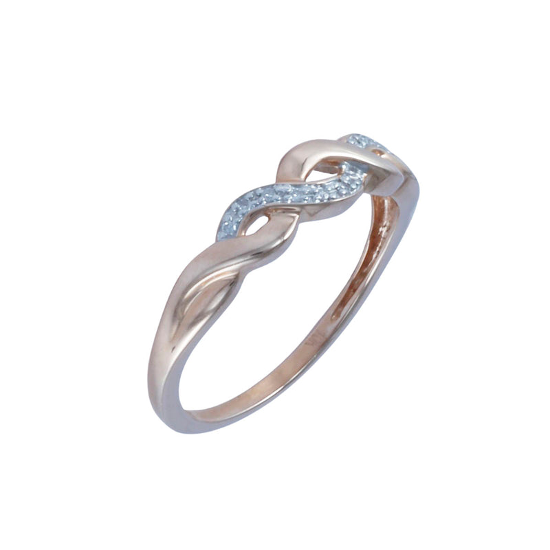 Solid 10K Rose Gold Fancy Diamond Ring TN10575