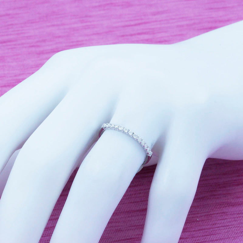 Solid 10K White Gold Fancy Diamond Ring TN10586