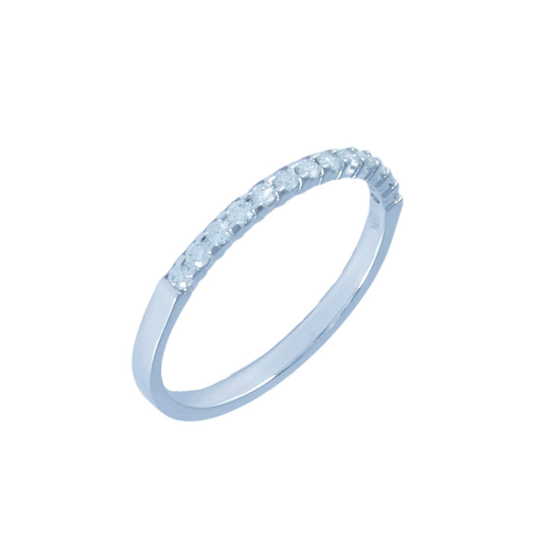 Solid 10K White Gold Fancy Diamond Ring TN10588