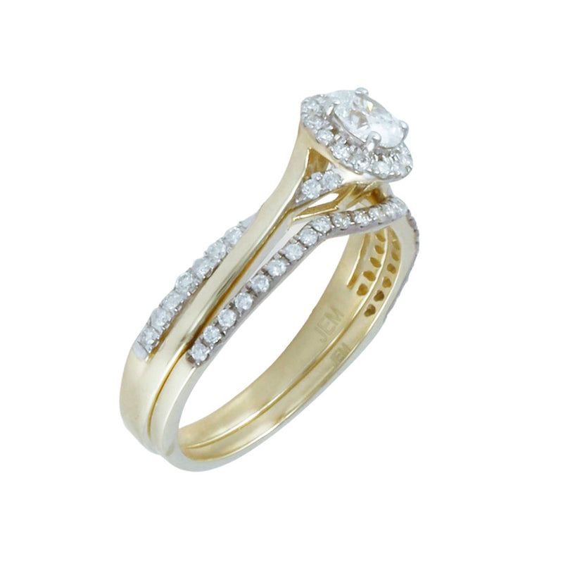 Solid 10K Yellow Gold Fancy Diamond Ring TN10598