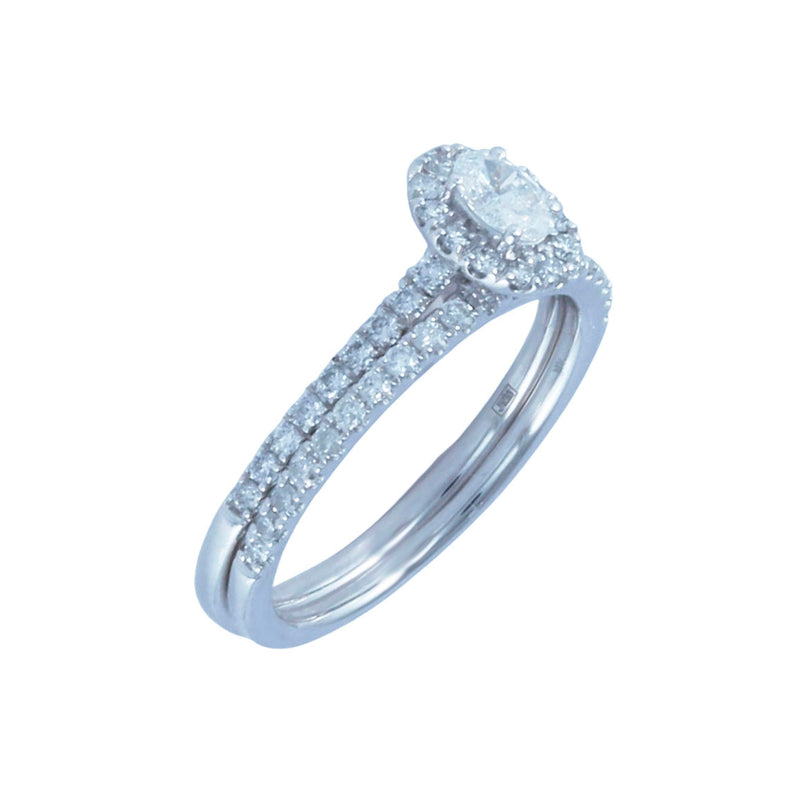 Solid 10K White Gold Fancy Diamond Ring TN10600