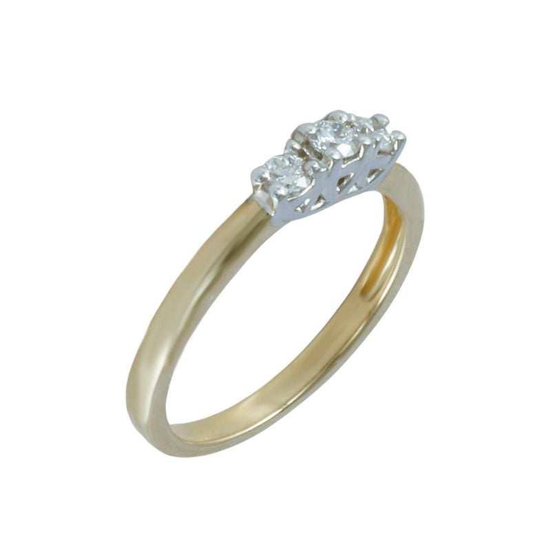 Solid 14K Yellow Gold Fancy Diamond Ring TN10603