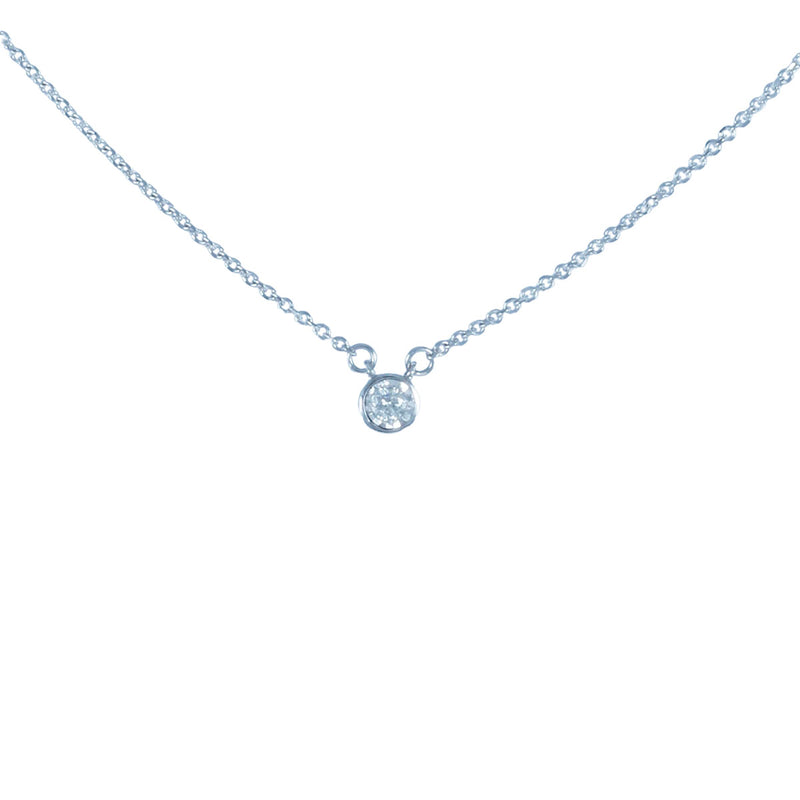 Solid 10K White Gold Fancy Diamond Necklace TN10620