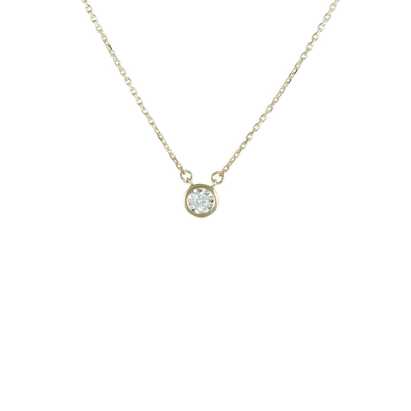 Solid 10K Yellow Gold Fancy Diamond Necklace TN10621