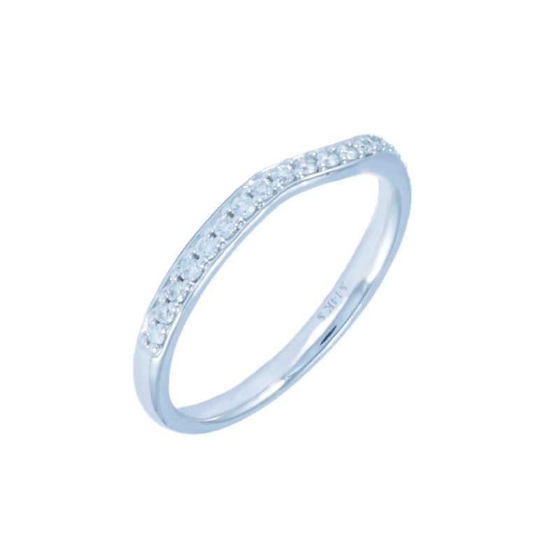 Solid 14K White Gold Fancy Diamond Ring TN10735