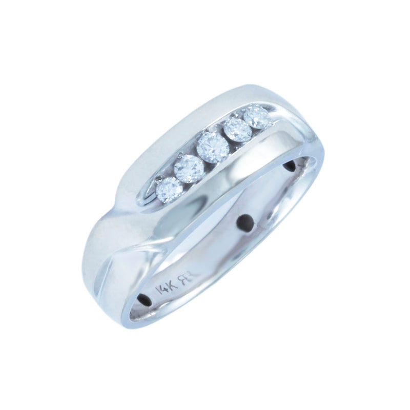 Solid 14K White Gold Fancy Diamond Ring TN10797