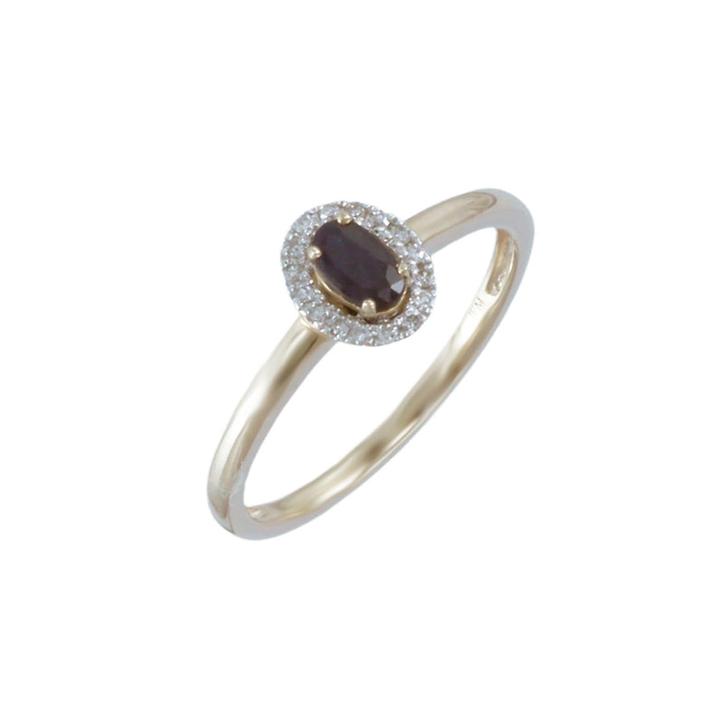 Solid 10K Yellow Gold Fancy Sapphire and Diamond Ring TN10863
